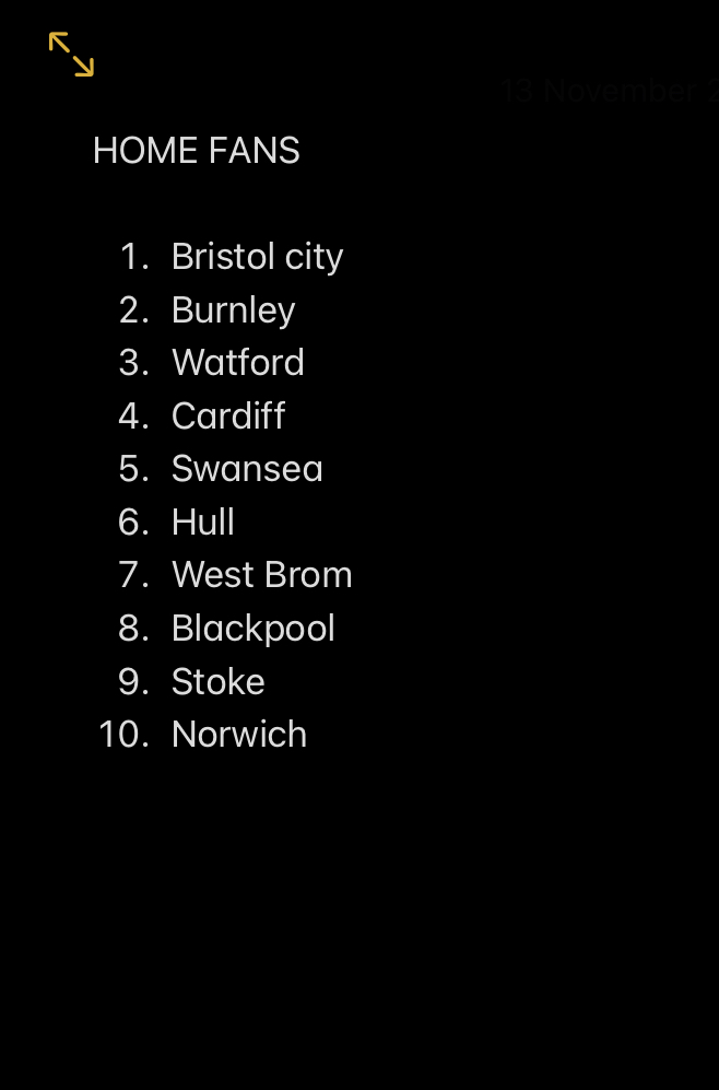 ltfcocr__'s tweet photo. International break so home and away fans ranked so far this season from what I’ve seen 👍 https://t.co/m4FkTwmKFr