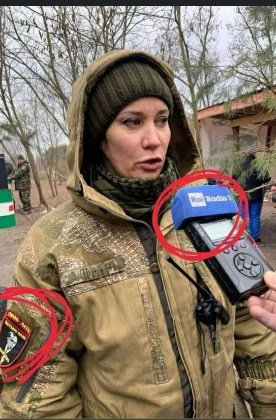 #Ukraine : nell’effige sul braccio di questa donna è raffigurato Stepan Bandera,leader del movimento Oun, terrorista e collaborazionista del Terzo Reich. La Rai continua a intervistare questi soggetti facendoli passare da “eroi” .. 
#Montesano
#Azov 
"X Mas"