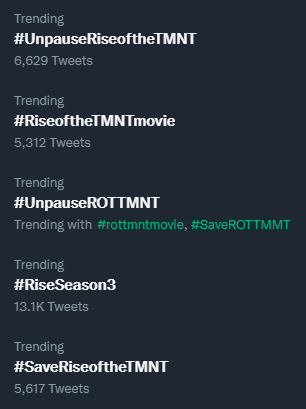 Saladforbrainz's tweet photo. Hey @Nickelodeon you seeing this? It's like people are trying to tell you something!

#RiseoftheTMNT #SaveRiseoftheTMNT #saverottmnt #UnpauseRiseoftheTMNT #UnpauseROTTMNT #RiseoftheTMNTmovie #rottmntmovie #RiseSeason3 https://t.co/jAFYiZLYoc