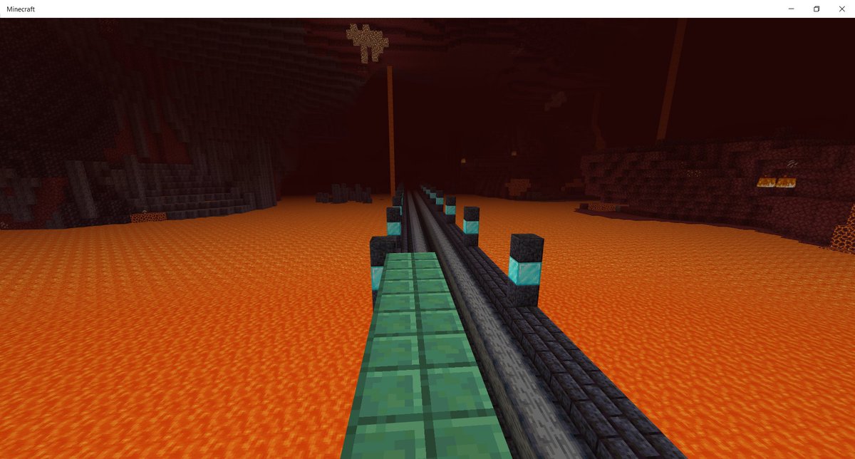 CraftGrandpa's tweet photo. High speed nether travel, needed a shortcut to the Blaze Farm. Spawn proof, easy mode in the nether #Minecraft  #Minecraftbuilds https://t.co/dIhexfEljM