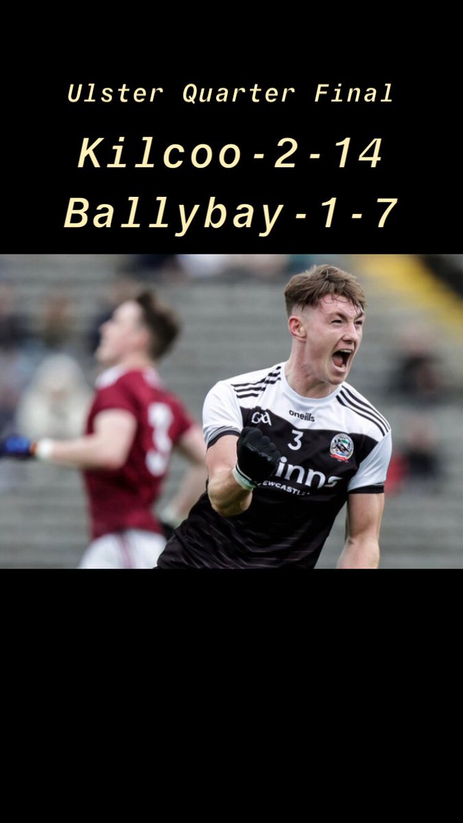 An_Cluiche1's tweet photo. 🚨 KILCOO MAKE A STATEMENT! 🚨 

Defending Champions Kilcoo made a statement as they beat the in-form Monaghan Champions Ballybay by 2-14 to 1-7! 

Can they retain their title? 
•
•
#gaa #kilcoo #ballybay #playongaa #irishsport #sport #irish #gaelicfootball #gaapodcast https://t.co/SGRCKkuZmi