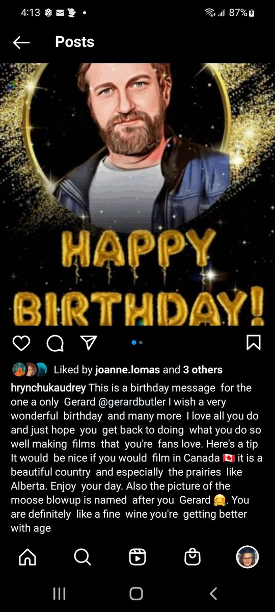 From my Instagram account  but it's private <a href="/GerardButler/">Gerard Butler</a>