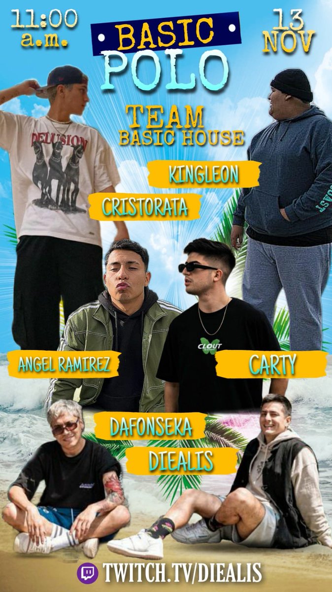 StreamPeruUP's tweet photo. 🌴Da inicio "EVENTO BASIC POLO", Invitados 👇

📺https://t.co/OBuJG4ope7
📺https://t.co/OBuJG4ope7
#basichouse #twitchperu https://t.co/2MIHhsVnLe