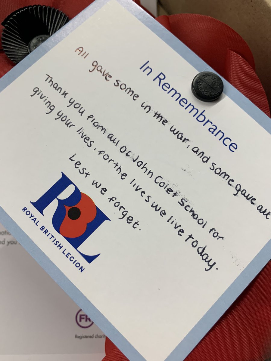 JCS_SixthForm's tweet photo. Thank you to @JohnColetSchool Head Students who ably represented the whole JCS community at the #Wendover act of remembrance today. #LestWeForget #RemembranceSunday https://t.co/3yRKpyPEIh