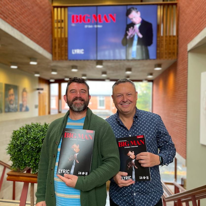 The Sunday Show is at the @LyricBelfast at 7pm this evening on @Sunshine1068fm with writer @paul_mc_veigh 'Big Man'is receiving critical acclaim @BelfastFestival @VisitBelfast @annemcmullan @DiscoverNI - Alexa, 'Play Sunshine1068' - Online sunshine1068.com @harrison_hotel