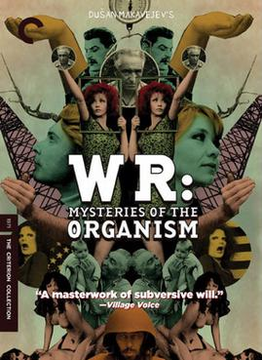 .R.: Mysteries of the Organism (Serbo-Croatian: W.R. – Misterije organizma / W.R. – Мистерије организма) is a 1971 film by Serbian director Dušan Makavejev that explores the relationship between communist politics and sexuality, as well as presenting the controversial life and work of Austrian-American psychoanalyst Wilhelm Reich (1897–1957).
-
Wilhelm Reich moved to New York in 1939, after having accepted a position as Assistant Professor at the New School of Social Research. During his five years in Oslo, he had coined the term "orgone energy"—from "orgasm" and "organism"—for the notion of life energy. In 1940 he started building orgone accumulators, modified Faraday cages that he claimed were beneficial for cancer patients. He claimed that his laboratory cancer mice had had remarkable positive effects from being kept in a Faraday cage, so he built human-size versions, where one could sit inside. This led to newspaper stories about "sex boxes" that cured cancer.