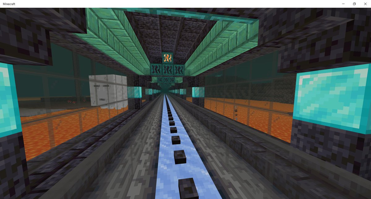 CraftGrandpa's tweet photo. High speed nether travel, needed a shortcut to the Blaze Farm. Spawn proof, easy mode in the nether #Minecraft  #Minecraftbuilds https://t.co/dIhexfEljM