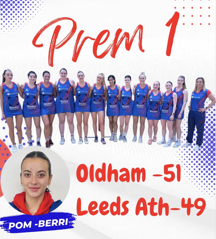 OldhamNetball's tweet photo. https://t.co/jZ8b1sT2IZ!!!! Wow that was a real nail biterβ¦ the talent on court from both squads was unrealπ₯π₯ thanks for an amazing game @LeedsAthleticNC ππ»ππ»
π£Big shout out to our POM @berrineil π & to our U16 @PippaMorgan_ on her #prem1 debut β€οΈπ #oncgirls #superproud https://t.co/SpAJwo3pen