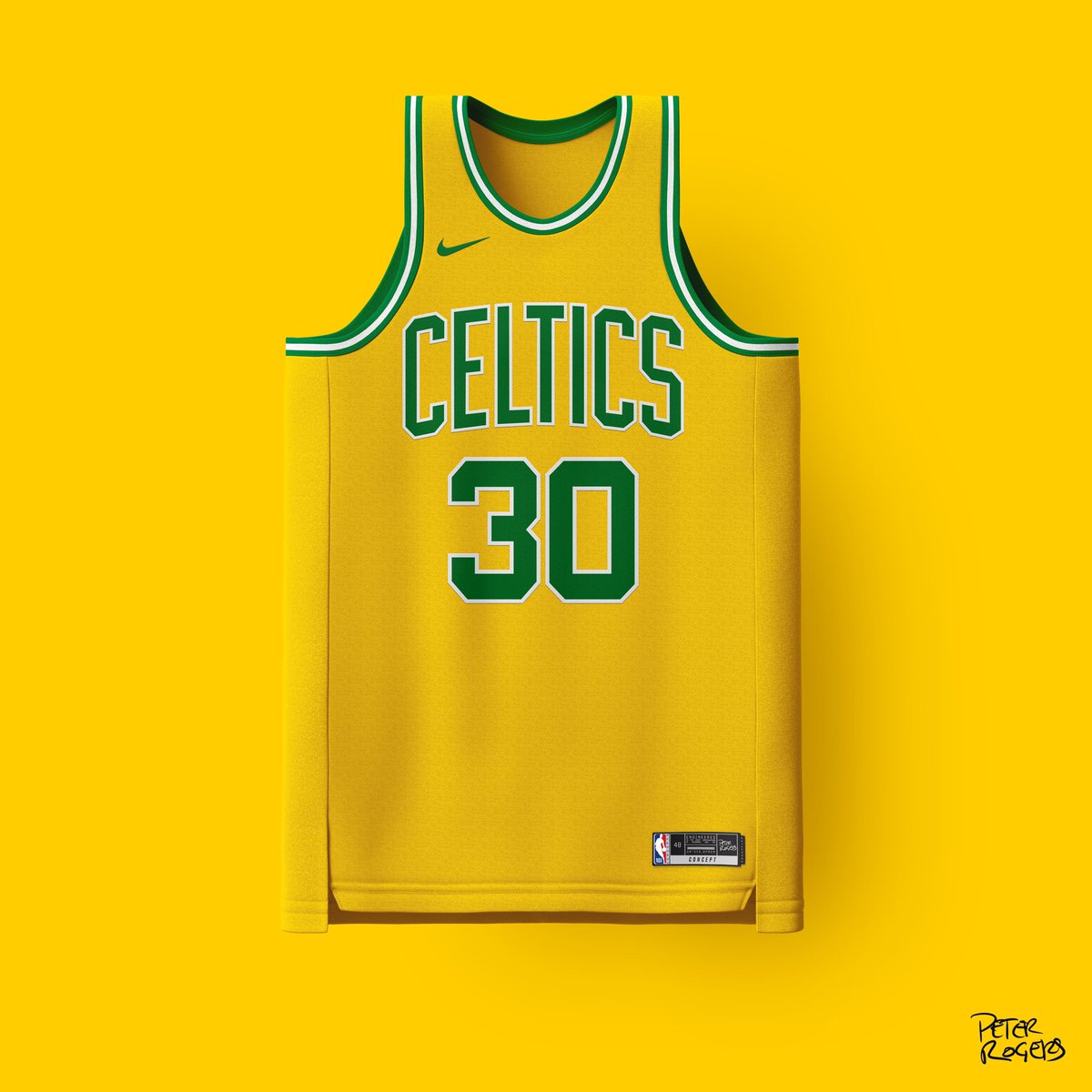 Pete Rogers designs some really great Boston Celtics jersey