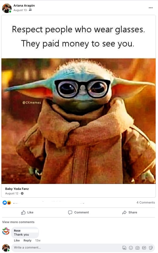 whenever I am sad, I just think of this interaction with my grandma on Facebook and I feel better.