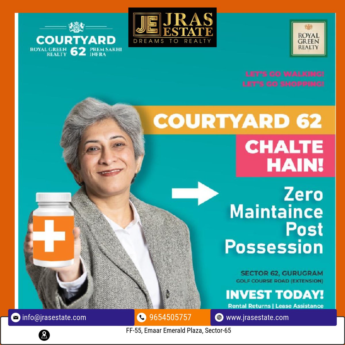 JrasEstate's tweet photo. Royal Green Realty Courtyard 62.
24 Meters and 18 Meters Road from 2 Sides
Surrounded by 1000+ family
On road shops
Well connected
.
.
For more information
Call :- +91 9654-50-5757
#jrasestate #gurgaon #commercial #property #newproperty #royalgreen #courtyard62 #buynow https://t.co/Z35D5lOD3G