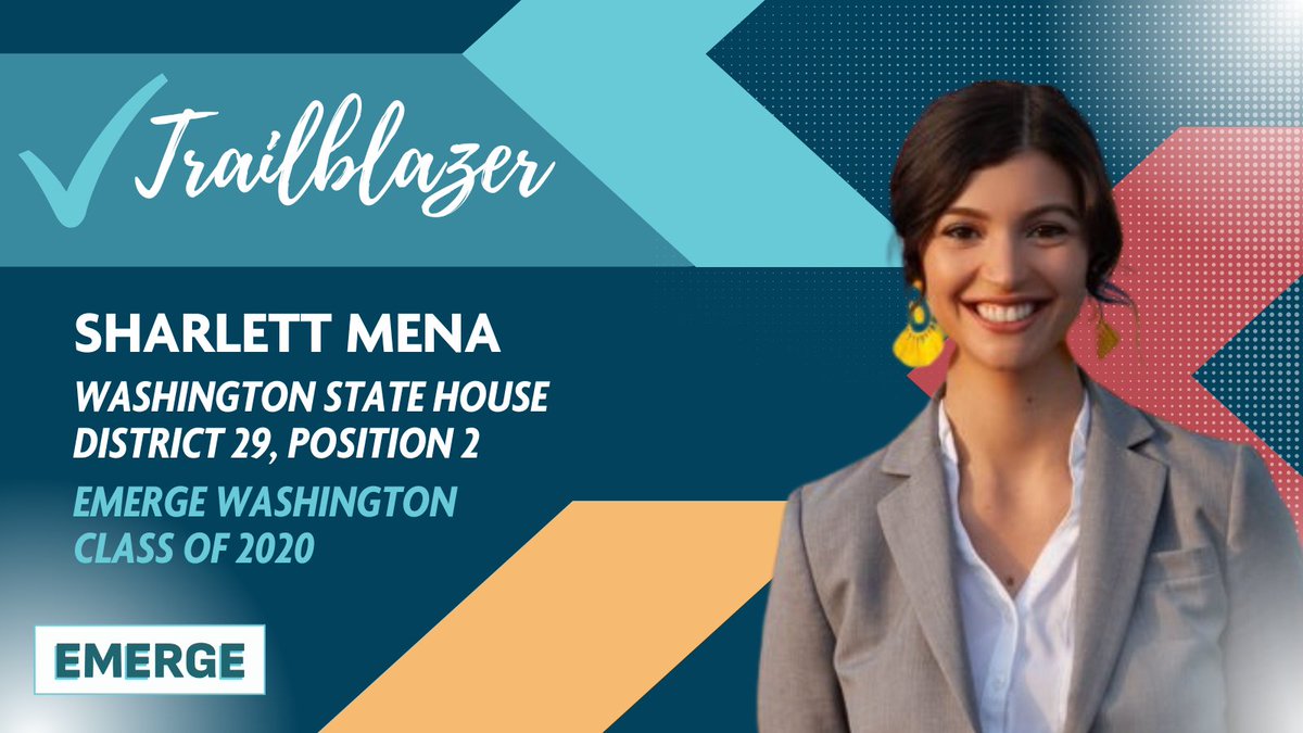 EmergeAmerica's tweet photo. Congratulations to @Emerge_WA alum @SharlettMena on making history as the first Latina elected to represent Washington State House, District 29! #EmergeNow #Election2022 https://t.co/W0ZowsKlWq