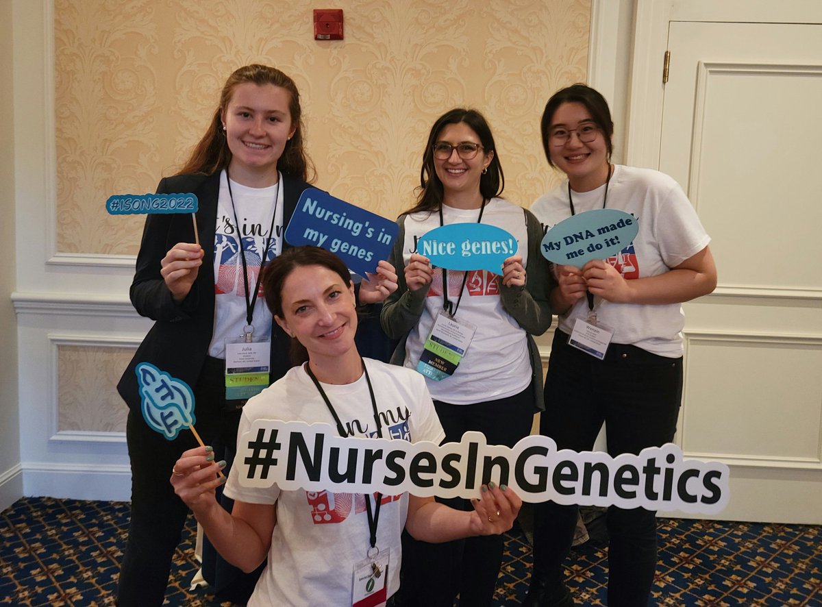 ISONG_news's tweet photo. A HUGE thanks to our Student Correspondents, @laurieee619 of @chamberlainedu, @JuliaESlack of @DukeU_Nursing, and @WenxinBian of @UNCSON! Follow them as they advace in their education and careers! #ISONG2022 #NursesInGenetics https://t.co/EFEi43BdS2