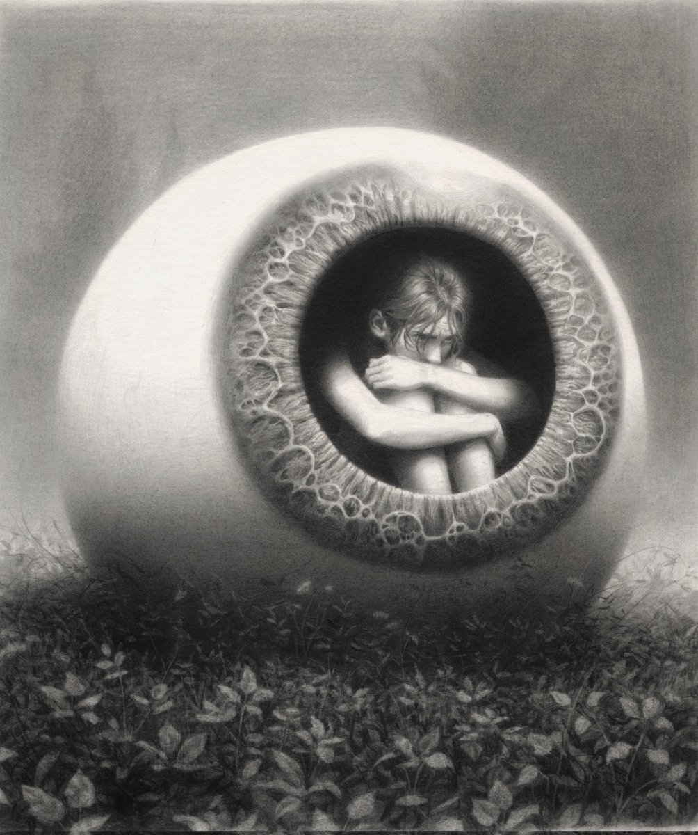 Spent a long time looking at macro photography of irises to draw this one, also my favourite foliage I've drawn.