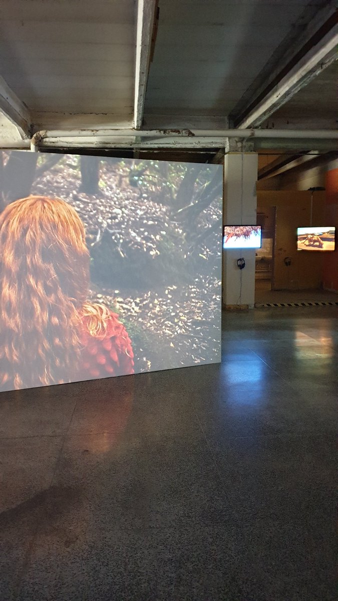 Kiehtova, henkilökohtainen, maailmallinen. Nastja Säde Rönkön Selvitymisopas maailmanlopun lapselle, videoinstallaatio esillä teollisuusalueella Kaivopuistontie 33. Ma-pe klo 15–19 ja la-su klo 12–17, 4.12.22 asti. Kannattaa kokea! #taide #rauma  @LonnstromMuseum