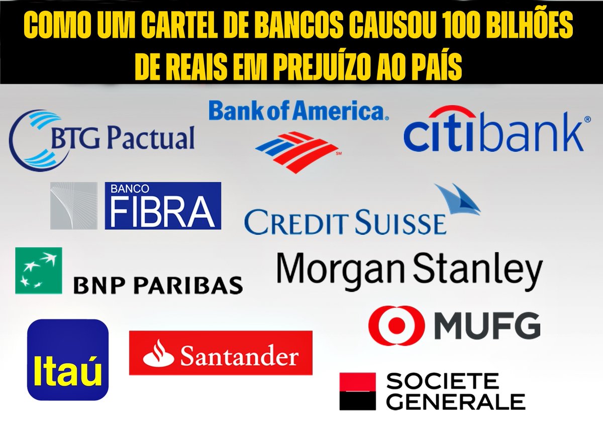 proftiagolopes's tweet photo. O Maior Esquema de Corrupção do País? Conheça a fraude organizada por bancos nacionais e internacionais que trouxe prejuízo bilionário para o Brasil, desemprego e destruição da indústria nacional!
Esse esquema nunca foi denunciado pelo ILISP, MBL, IMB e cia.
Segue o fio 👇 https://t.co/nvozeyrwh5
