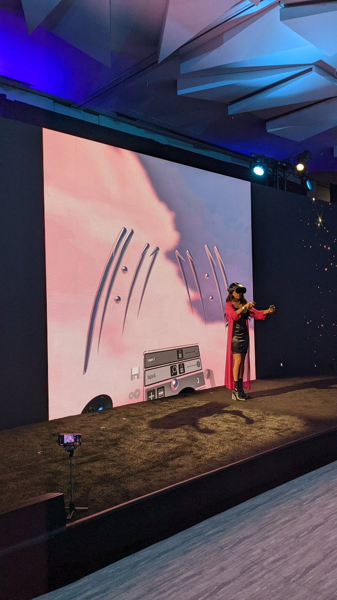 cynthiawmiller's tweet photo. Still reeling from the first #1111MediaSummit: five thought-provoking panels on the future of brands, art, community and inclusivity in web3, a live art VR experience, a Paris hologram, a @dapperlabs NFT vending machine and a room of brilliant people. So proud of this event. https://t.co/y1sez89VPr