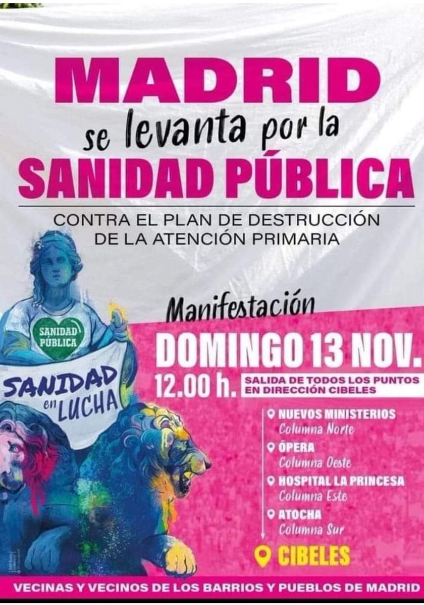 plataforma_ap's tweet photo. Hoy 13 de Noviembre la población de Madrid se ha manifesdo para defender la sanidad pública y su Atención Primaria

Se han congregado más de 500.000 madrileños 
Felicidades 
La Sanidad Pública se defiende

#AMAPCAN
. https://t.co/Q13rEEOvOB
