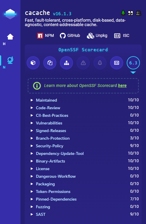 Gentilhomme Thomas (@fraxken) on Twitter photo <a href="/theopenssf/">theopenssf</a> scorecard is coming soon to NodeSecure CLI 😍(PR opened today). Really happy about this new feature ☺️ <a href="/theopenssf/">theopenssf</a> scorecard is coming soon to NodeSecure CLI 😍(PR opened today). Really happy about this new feature ☺️