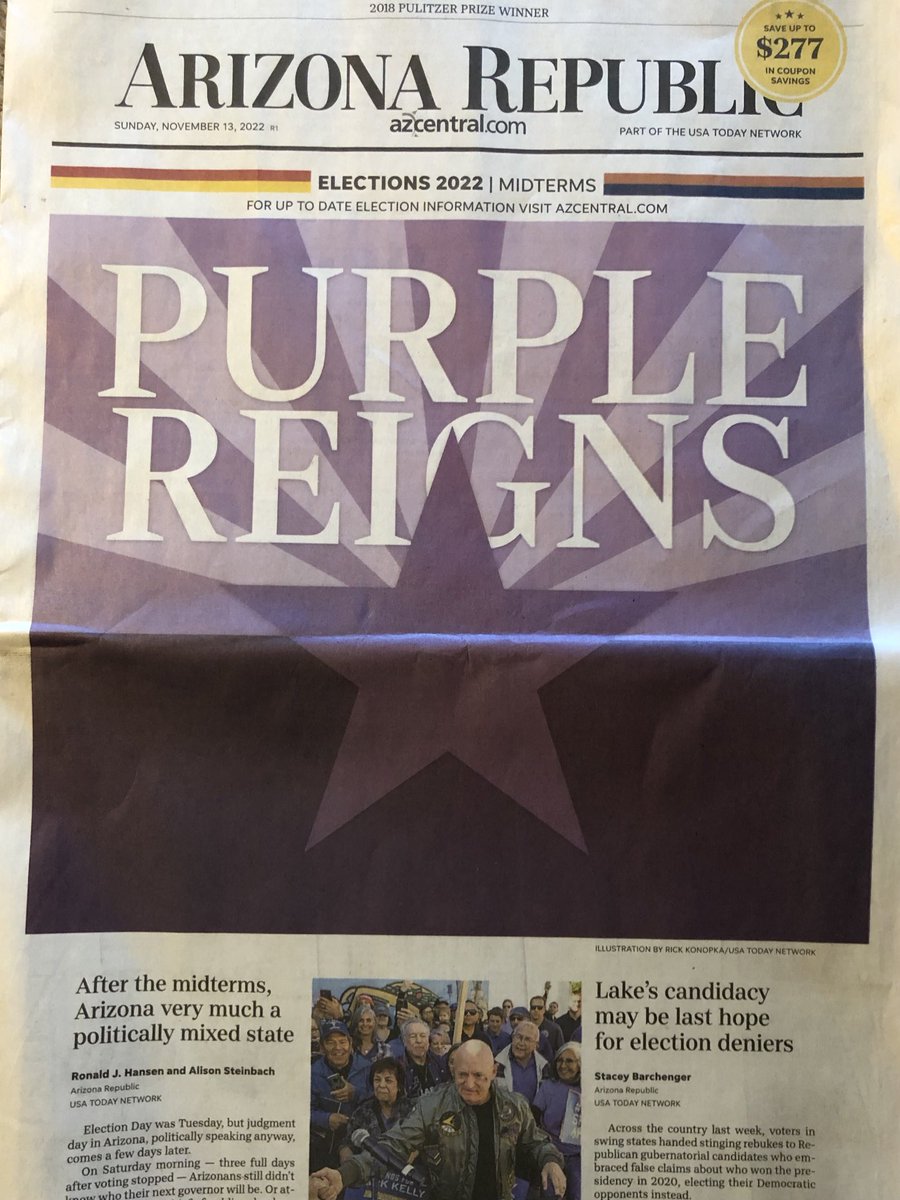 jgates62's tweet photo. The headline in Arizona this morning. https://t.co/oNajbLnKOr