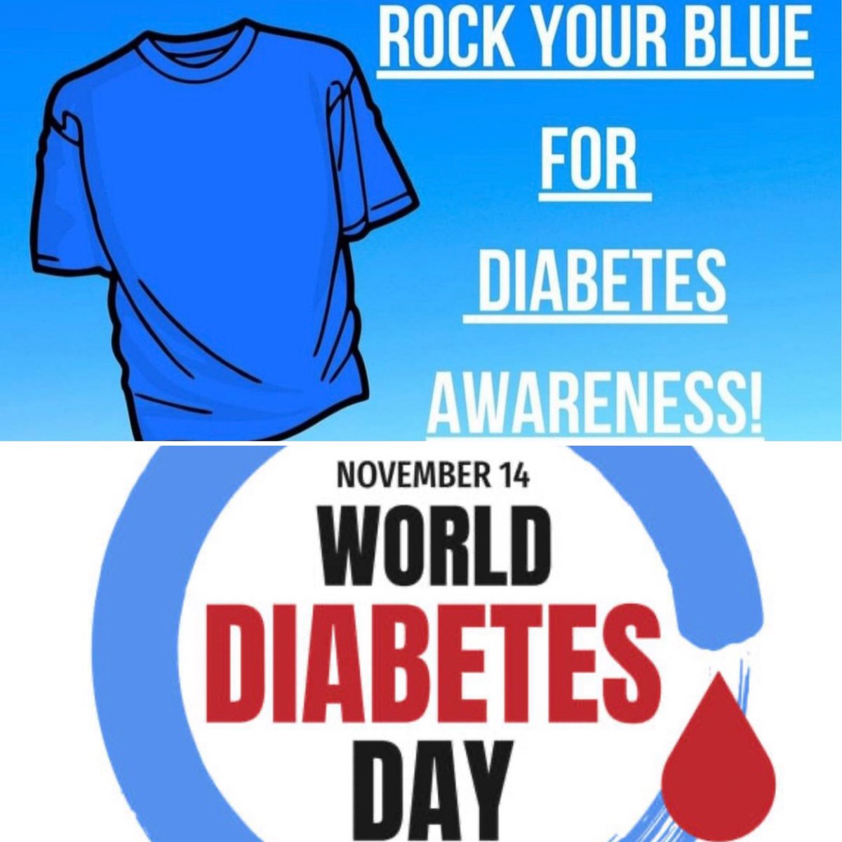LClark_12's tweet photo. Hey St. Tim’s! Don’t forget to wear a blue shirt tomorrow to show your support for World Diabetes Awareness Day! Let’s make it a sea of blue!! @StTimothyHCDSB @DiabetesCanada #WorldDiabetesDay2022 @HCDSB https://t.co/y6M8YaOW0x