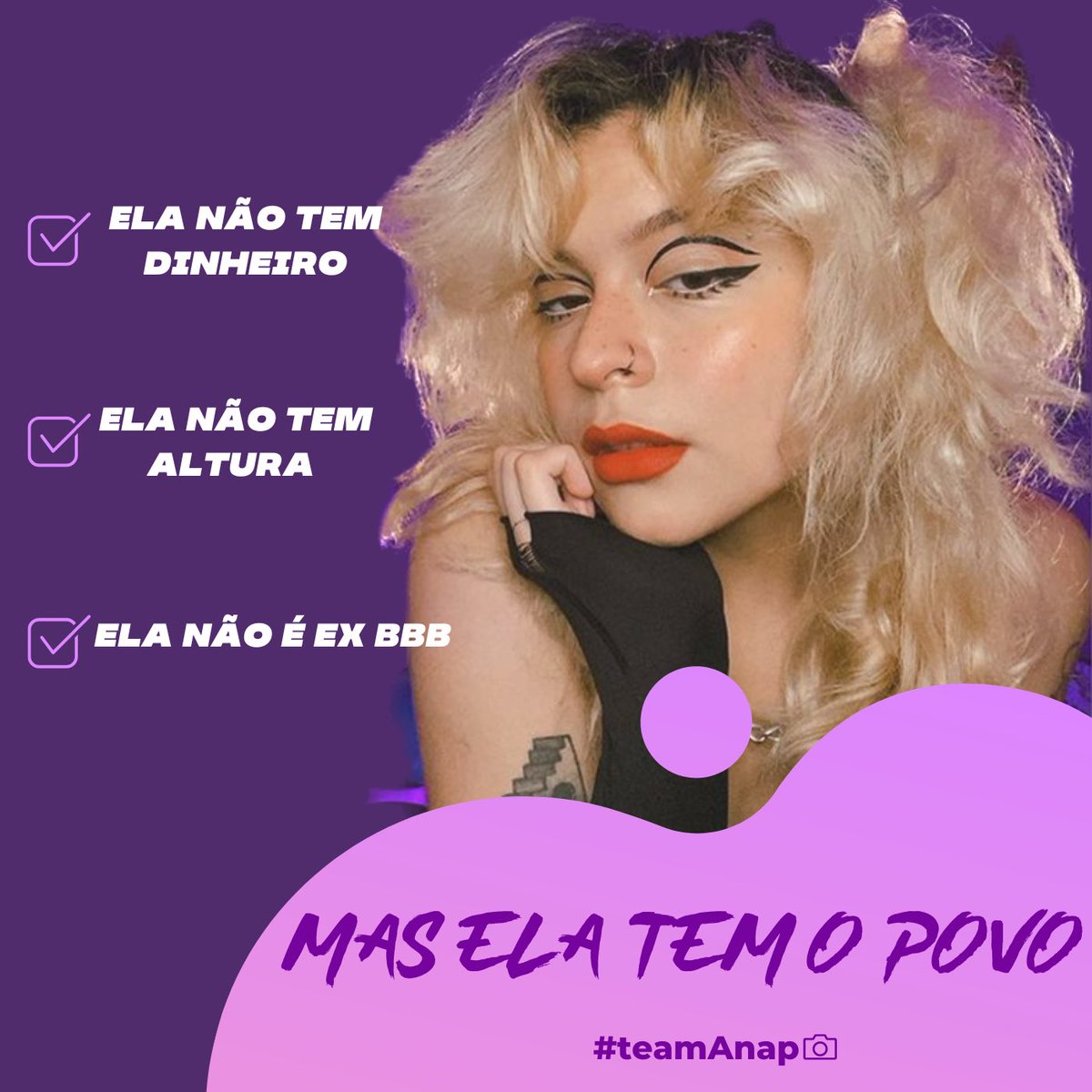 CentralLate's tweet photo. MAS ELA É LOIRA E TEM POVO! #teamAnap📸 https://t.co/AtgbVkdhPZ