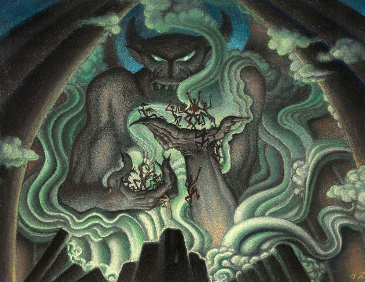 ElliottBlackwe3's tweet photo. Concept art for Fantasia, which was released #OTD in 1940 https://t.co/JsJslC3nGf
