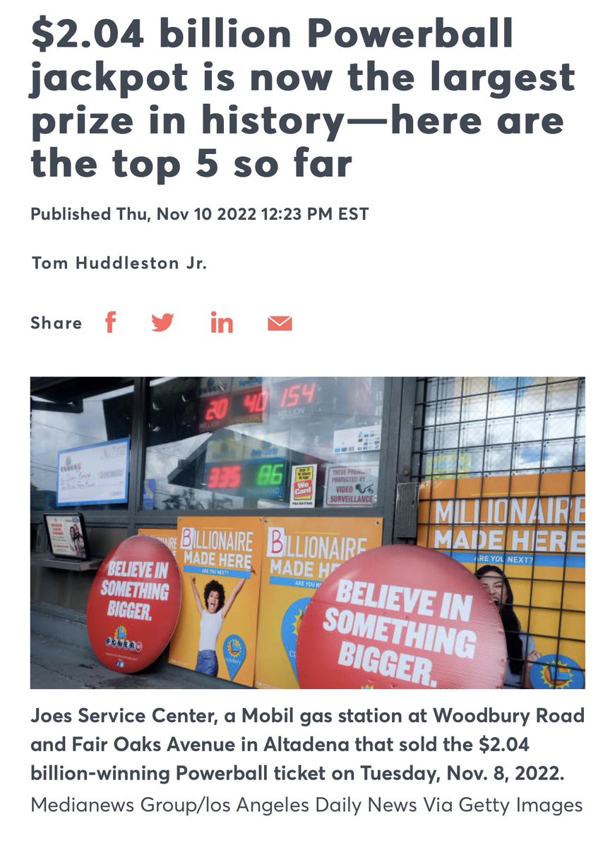 Can you believe this? Crazy this is that 1/3 lottery winners file for bankruptcy within 5 years!!
What would you do with this money?
#powerball #lottery https://t.co/I5ROg0li9J
