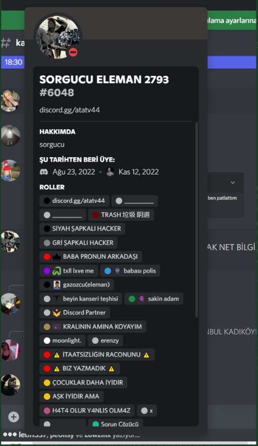 ercankknr's tweet photo. Discord: 1011685400982585355 ID numaralı bu şahıs: 2. bir patlamanın olacağı ve bunun Kadıköy'de olacağını iddia ediyor, tüm yetkililerin dikkatine!!! 
@EmniyetGM
@suleymansoylu
@tcsavunma
@SiberayEGM
 #patlama #taksim #İstanbul 
@ekrem_imamoglu
@AliYerlikaya https://t.co/ONw1AC0qev