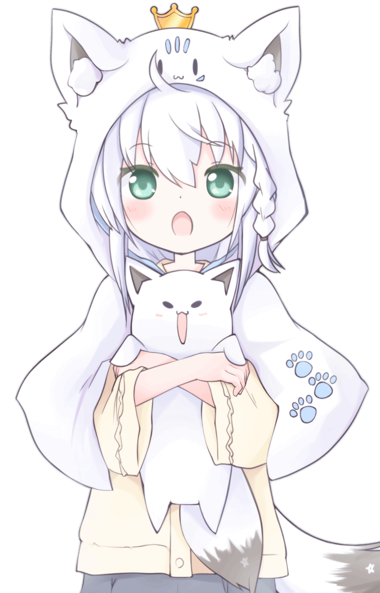 白上フブキ 「いまさら透過を投下!w。#絵フブキ 」|野井ちのるのイラスト