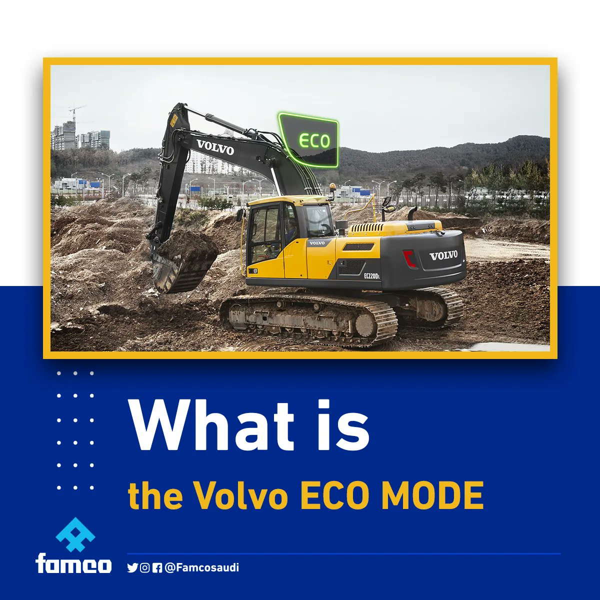 FamcoSaudi's tweet image. It's a unique mode that optimizes the hydraulic system to reduce flow, resulting in improved #fuel_efficiency without any performance loss in most operating conditions. 🌐

هو نظام من #فولفو يعمل على تحسين النظام الهيدروليكي مما يؤدي إلى تحسين كفاءة استهلاك #الوقود ☑️

#فامكو