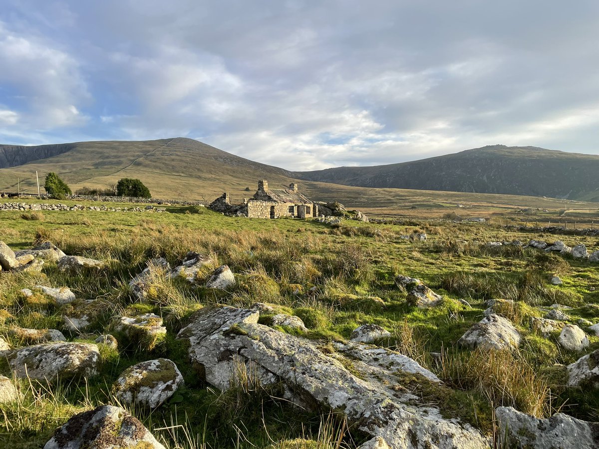 thecleangoats's tweet photo. Went up a lane we’d not been up before. Bit higher than where we live but the landscape is littered with ruins of smallholders cottages just like the one we live in. #northwales #snowdonia #welshcottage #mountains #mountainliving https://t.co/4Uz6ob3FG6