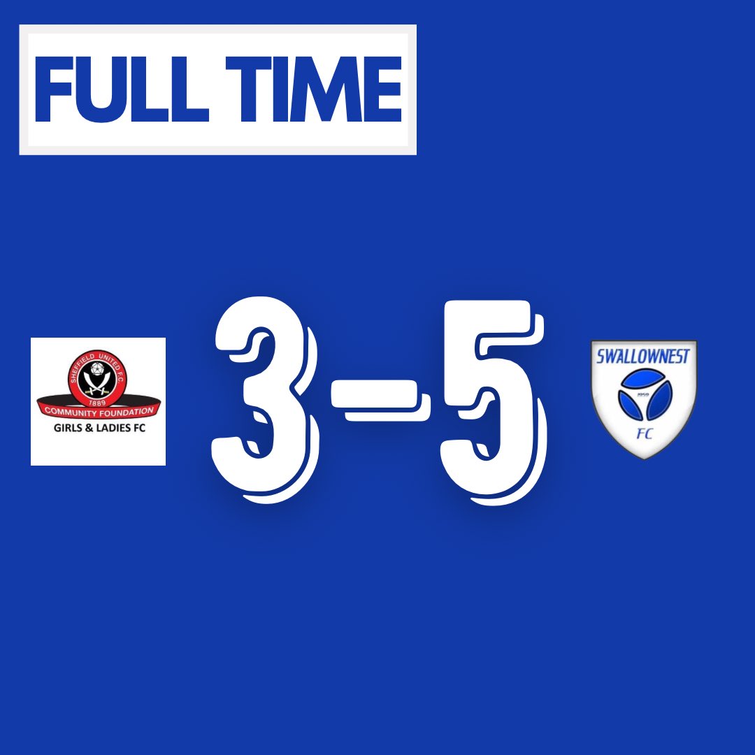 SwallownestLFC's tweet photo. FULL TIME 👇

After a very sluggish start and conceding 2 early goals we dug deep as a team and turned it around to a BIG win! 😍🔥 

🏅POM @07boyesk 
⚽️⚽️⚽️⚽️⚽️ @BrookeChapell x 2, @07boyesk, @JasmineRebekahT, @zblythe89 

#UTS #SWALLFC https://t.co/1YXdITgnLD
