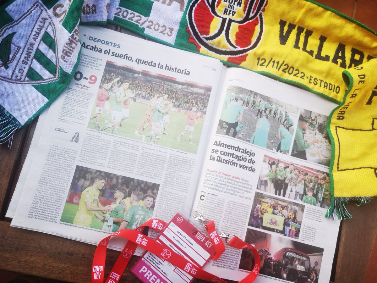 EstrellaDomeque's tweet photo. Acaba el sueño, queda la historia.

Qué bonito es coger hoy el periódico y ver el resultado de más de 12 horas de trabajo. 

Al @CDSantaAmalia (jugadores, cuerpo técnico y directiva) y al pueblo de Santa Amalia sólo me queda decir: GRACIAS. https://t.co/RMb5GTfsuu