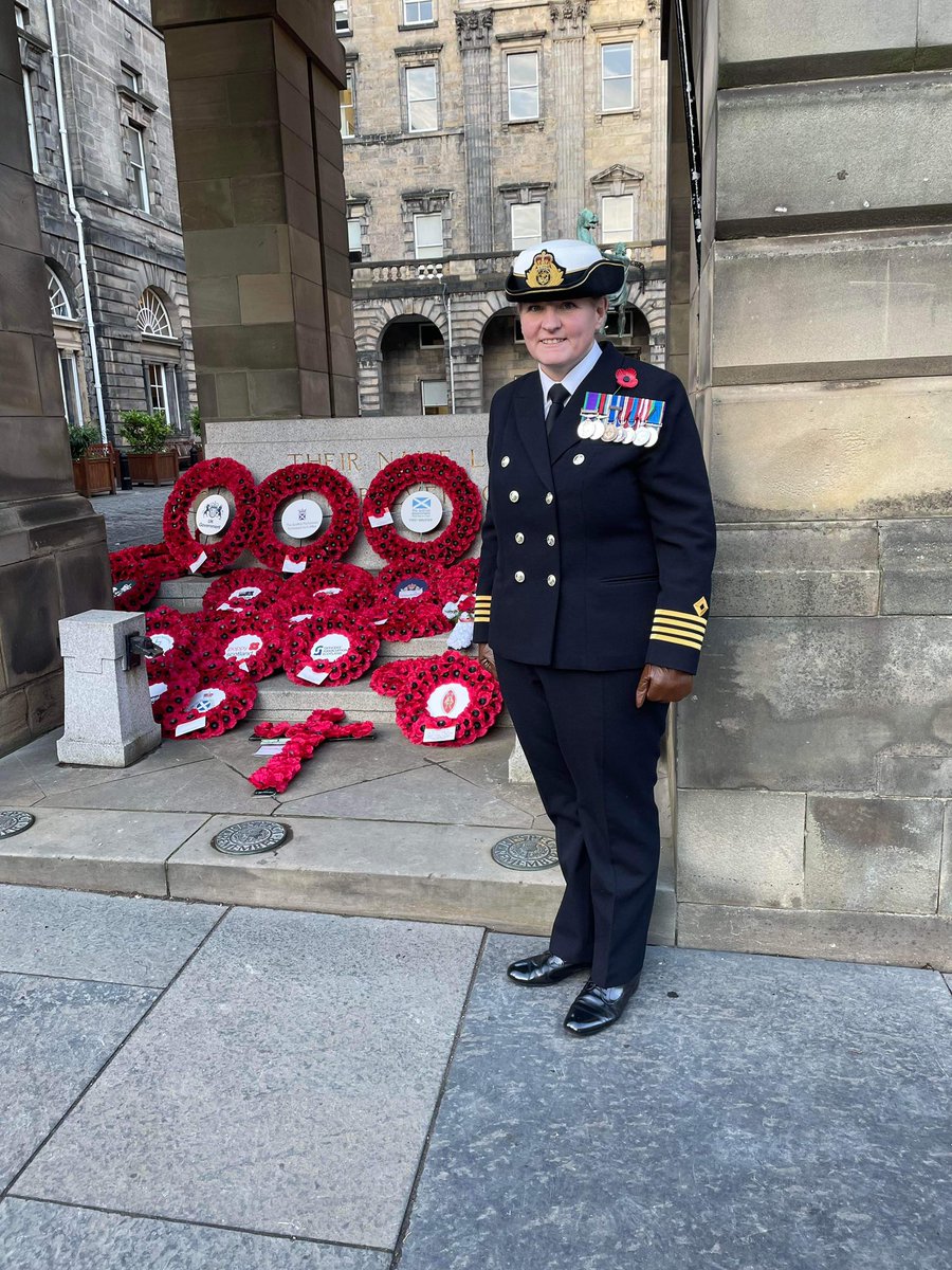 Today I had the honour of laying @RFAHeadquarters wreath in Edinburgh. #WeWillRememberThem