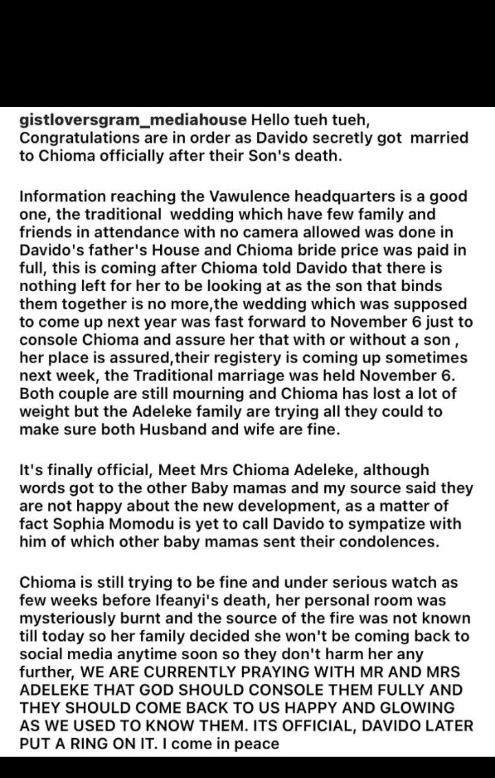 Temi_of_Oyo's tweet photo. Davido married Chioma ke?😳😳

@davido 
#Davido
#chioma
#DavidoXchioma https://t.co/EuhHkCBG3h