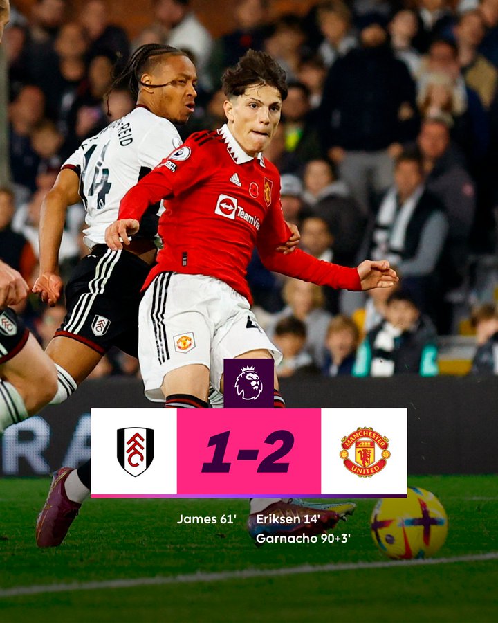 Fulham 1–2 Manchester United, Premier League 2022–23: Alejandro Garnacho's Late Strike Helps Red Devils Secure Victory (Watch Goal Highlights) | ⚽ LatestLY
