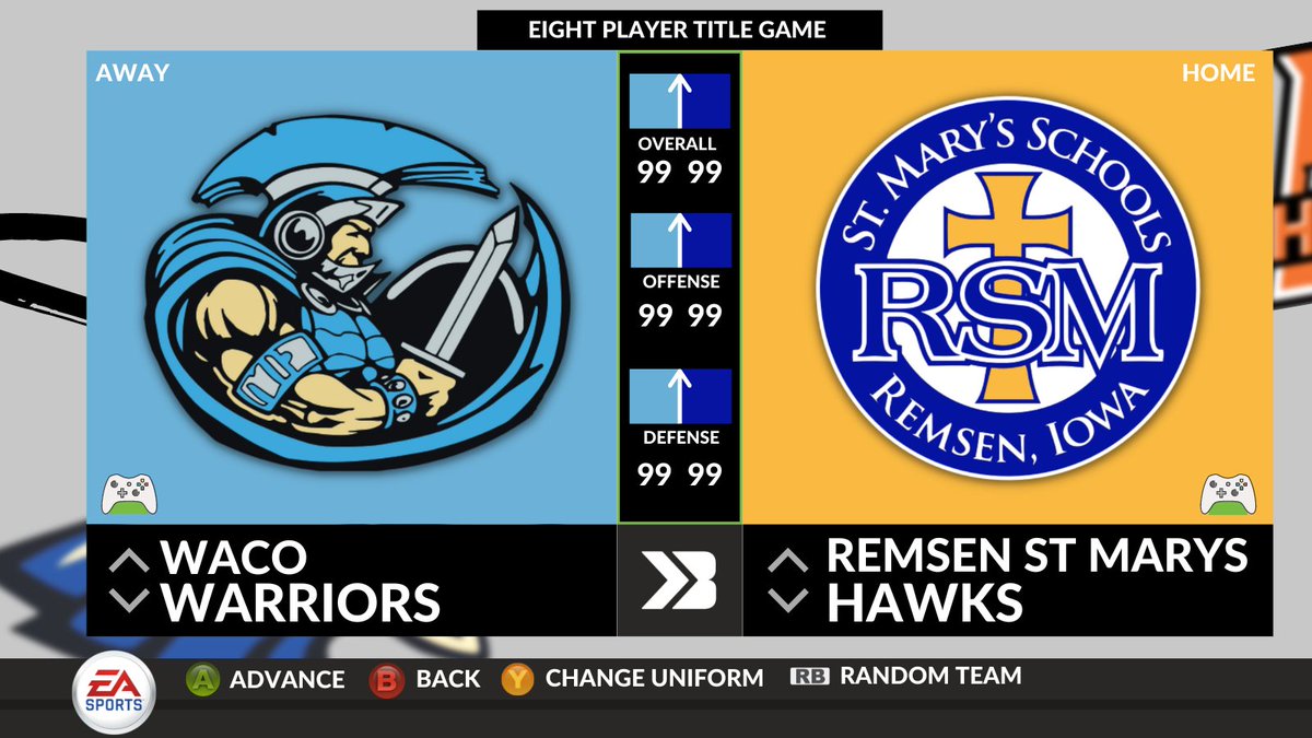 Eight Player Championship Game!

Thursday at 9:30— WACO, Wayland (13-0) vs. St. Mary’s, Remsen (12-0)

Who wins?

#iahsfb #ihsaa