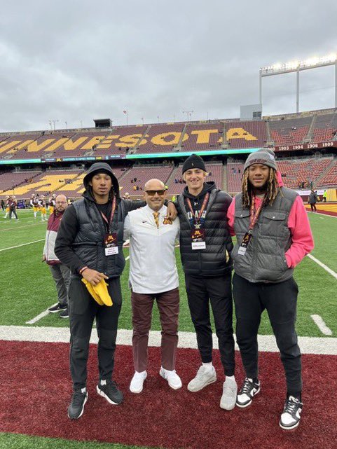 Thank you <a href="/RTBRecruiting/">Gopher FB Recruiting</a> <a href="/GopherFootball/">Minnesota Football</a> and coaching staff for having me out today had a great time at the game and can’t wait to get back on campus!