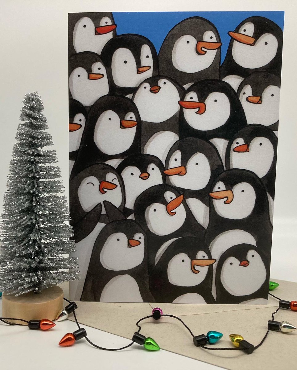 New penguin Christmas cards are in my Etsy shop. Follow the link if you fancy a look🐧🎄❄️❄️

etsy.com/uk/shop/HollyS…