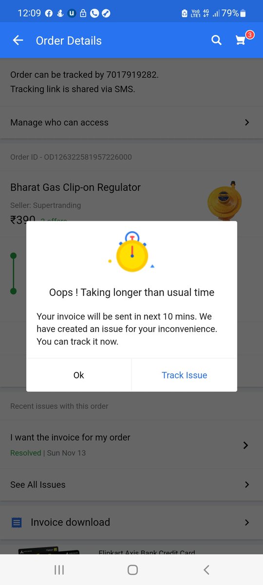 IamDev_29's tweet photo. @flipkartsupport hello i have ordered recently more than 40 products from Flipkart. But i didn't download the invoice neither from app nor from website. When i click the invoice download it shows (i have attached the picture for this). So please resolve my problem. https://t.co/kwCAfL19NU