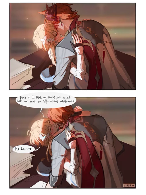 The Harbinger's Receiving Hours #genshinimpact #chilumi #childe #lumine #tartaglia #viria #art 