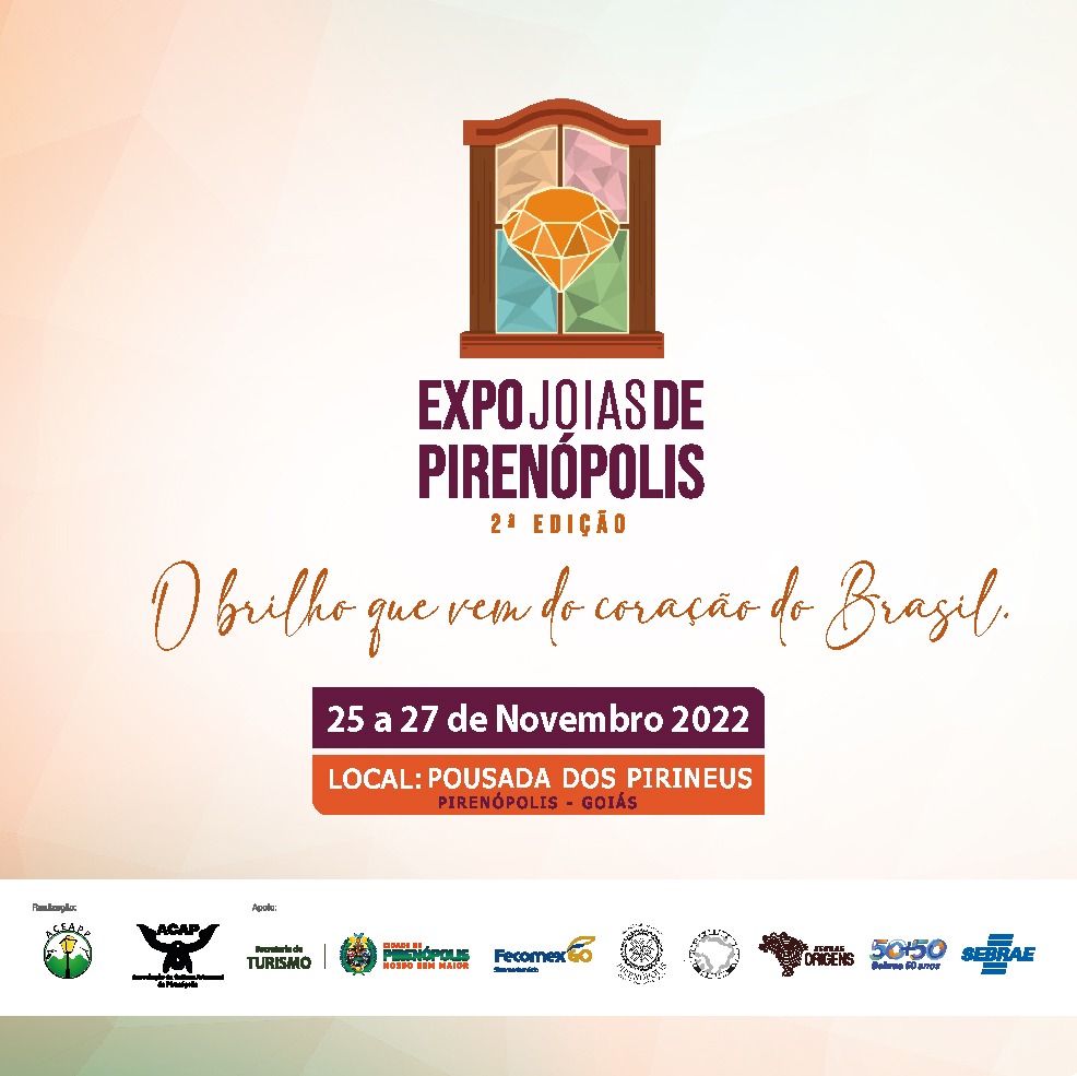 sebraegoias's tweet photo. Vem aí a 2ª edição da Expo Jóias de Pirenópolis!
O evento abrange a exposição de joias em prata, ouro e pedras naturais.
De 25 a 27 de novembro na Pousada dos Pireneus, Pirenópolis, Goiás.
#sebraegoias #empreendercomvc #empreendermais #expojoias https://t.co/WjPToNtq5c