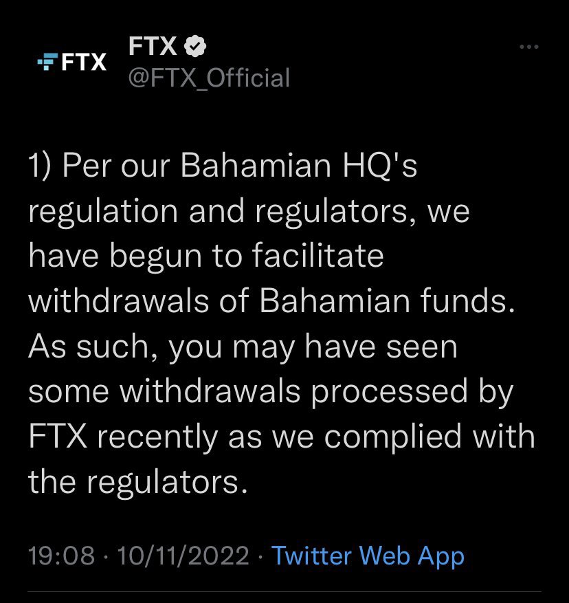coffeebreak_YT's tweet photo. This has to be one of most insane parts of this saga. FTX faking an order from the Bahama regulators to sneakily withdraw funds while everything was paused, only to have the Bahama regulator say that FTX was lying! https://t.co/slhMjoVLR3