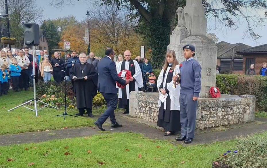 NThampi's tweet photo. It was an honour to attend the Rememberance Sunday service at St John's church and lay the wreath at Old Coulsdon War Memorial today on behalf of Mayor of Croydon Jason Perry @JasonForCroydon.
We will remember them.
#GreatCommunitySpirit #OldCoulsdon #remeberanceday https://t.co/UUpwiBIBOo