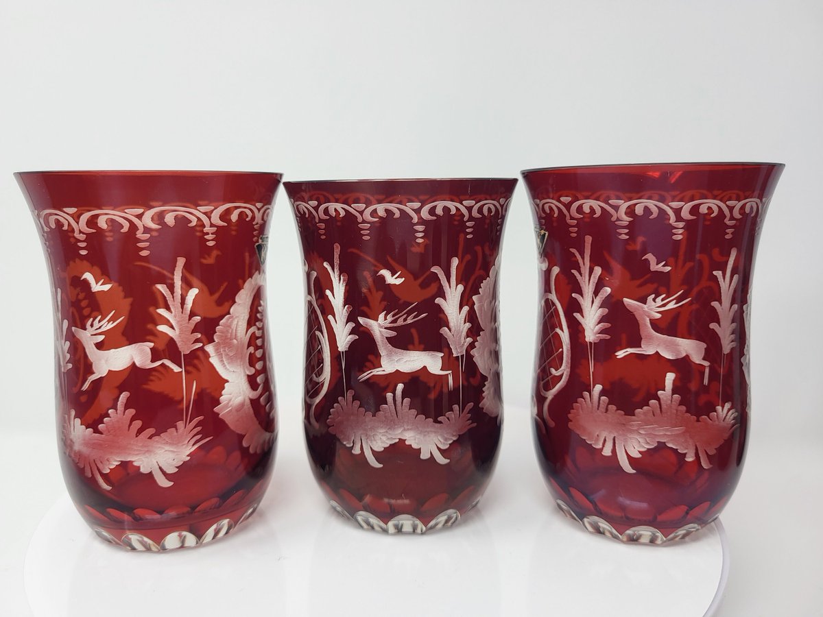 skimperscamp's tweet photo. Absolutely stunning:8 Bohemia Crystal Mid-Century Ruby Red Glasses, Handmade and Hand Etched https://t.co/da8u3nPnCx #red #clear #bohemiacrystal #bohemianglass #giftforhim #giftforher #weddinggift #christmasgift #housewarminggift https://t.co/LZ2FcoHWjB