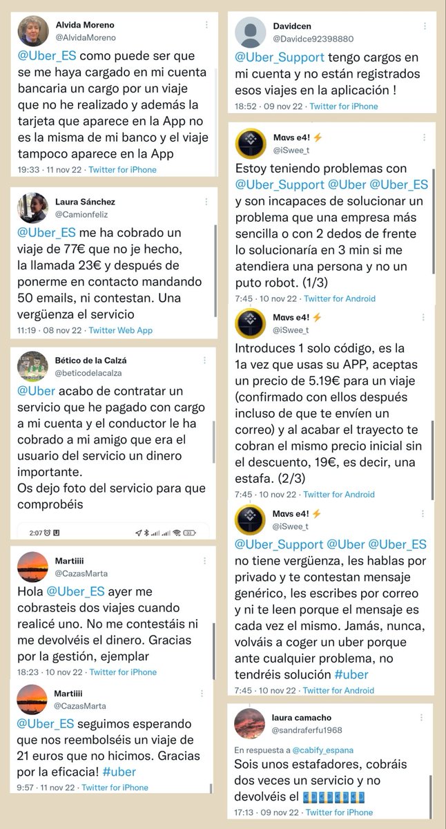 1.346 ESPECIAL COBROS EXTRA <a href="/consumogob/">Secretaría General de Consumo y Juego</a> <a href="/fiscal_es/">Fiscalía General</a> <a href="/DefensorPuebloE/">Defensor del Pueblo</a> @facua <a href="/consumorg/">Consumidores Org</a> <a href="/CECUconsumo/">CECU</a> <a href="/ADICAE/">ADICAE</a> <a href="/consumidores/">OCU</a> <a href="/eccspain/">Centro Europeo del Consumidor en España</a> 

CARGOS INESPERADOS de los que NADIE SE HACE RESPONSABLE 

#QuejasVTC #EstafaCabifyUber #Cabify #Uber #Bolt