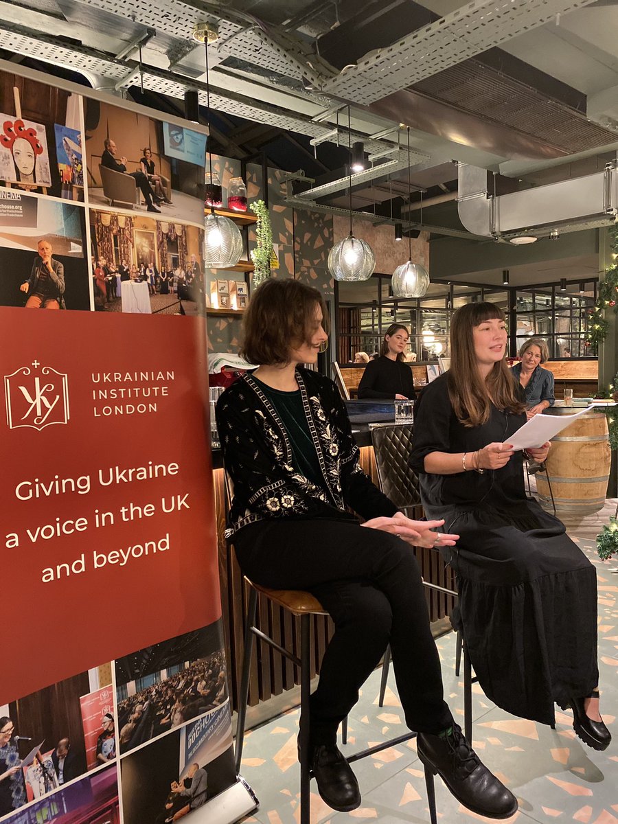 OKhromeychuk's tweet photo. ‘My two-year-old daughter was the happiest child in the bomb shelter playing with so many dogs &amp; cats there... Hopefully, her generation will regain the sense of safety we lost’. A wonderful evening with Kateryna @babkina moderated by @sasha_weirdsley &amp; hosted by @Ukr_Institute. https://t.co/dVphhNdBo0