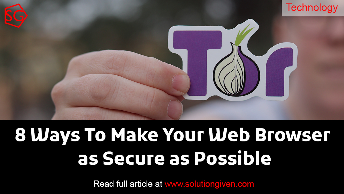 solutiongiven's tweet image. Your web browser is the gateway to your online life. Make sure it's as secure as possible with these 8 easy tips.

solutiongiven.com/make-your-web-…

#internet #edge #chrome #firefox #googlechrome #technology