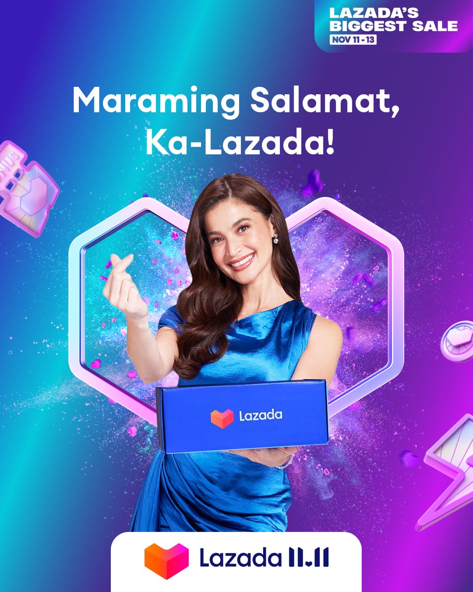 Pak! That wraps up our 11.11 #LazadaBiggestSale. Maraming salamat, mga Ka-Lazada! 💙

Ready na ba kayo mag-unbox? Drop your 11.11 #LazadaFinds below! 😍

#AnneCurtisForLazada #PakDasurv #LazadaPH1111 #LazadaPH